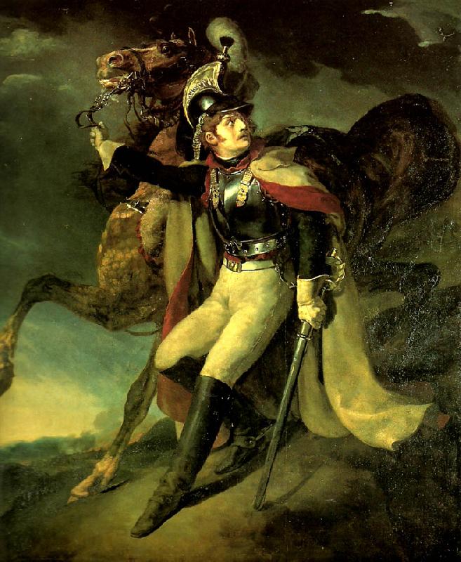 Theodore   Gericault cuirassier blesse